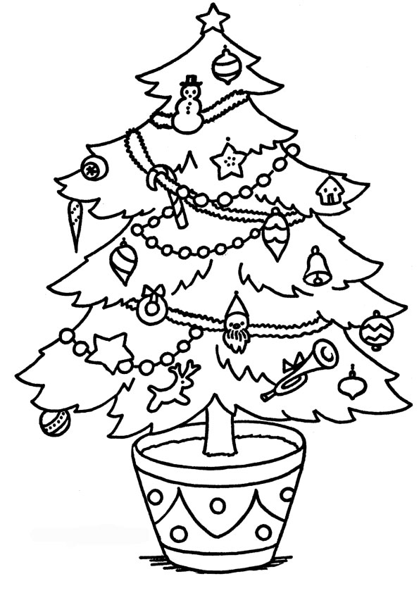 Kids Under 7 Pine Trees Coloring Pages