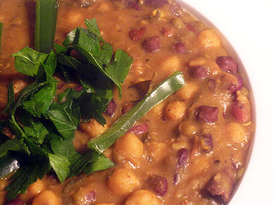 Mixed bean Indian Stew with spices