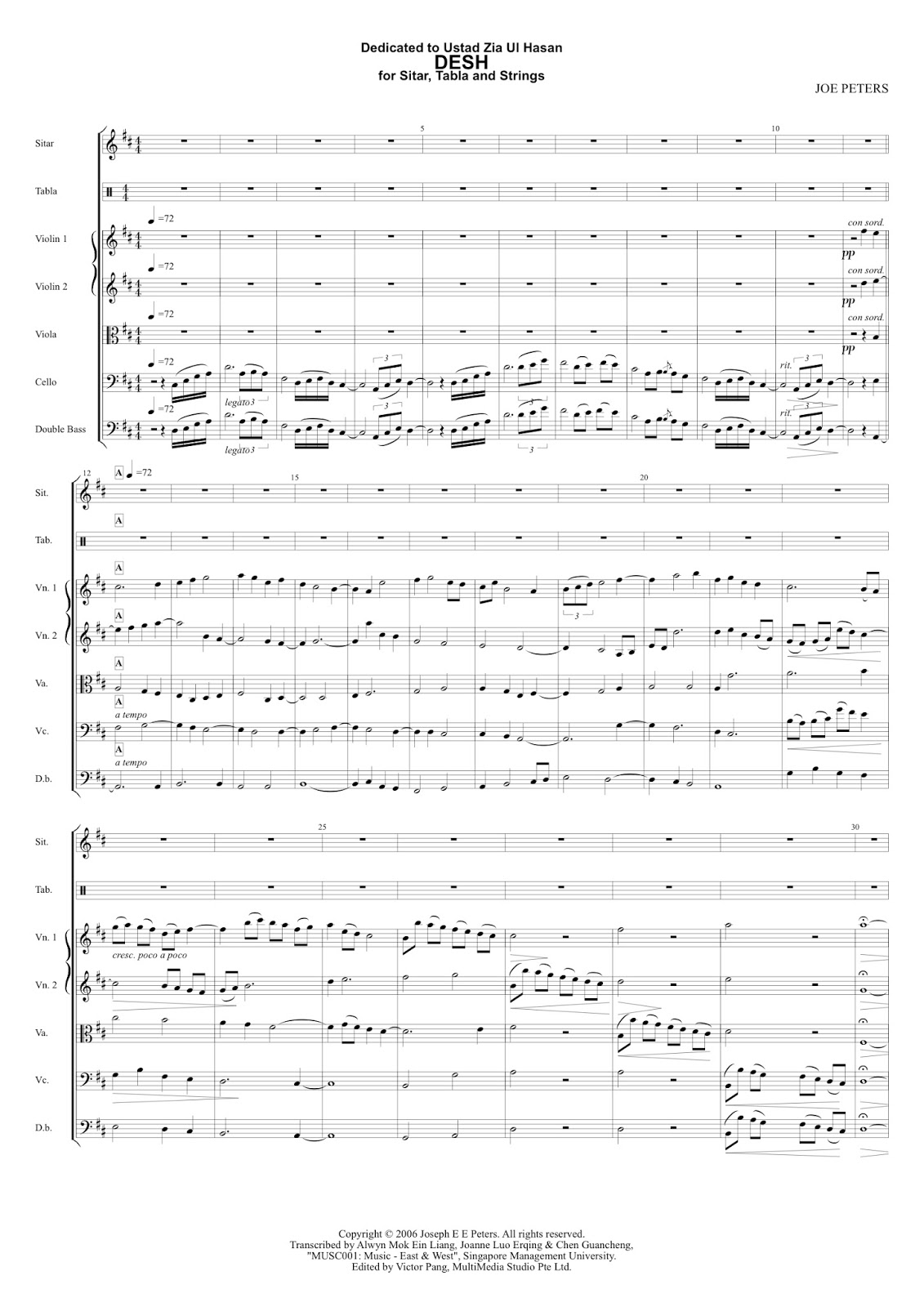 the sonic environment desh raga for sitar and tabla with western sitar sheet music