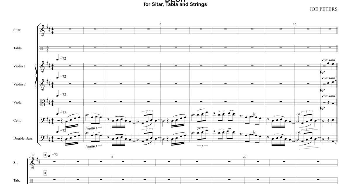 The Sonic Environment Desh Raga for Sitar and Tabla with Western