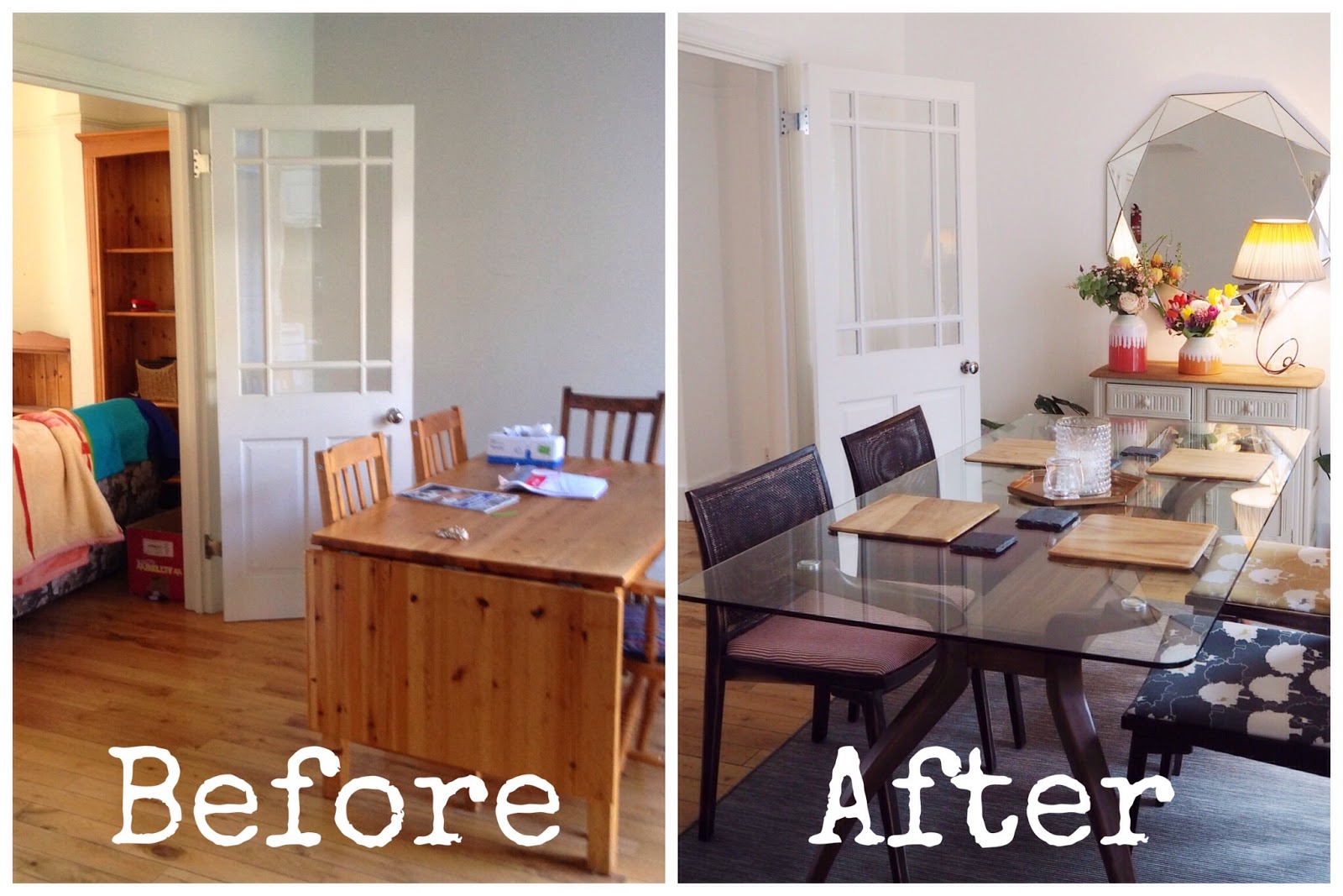 Before and After Our Dining Room angloyankophile