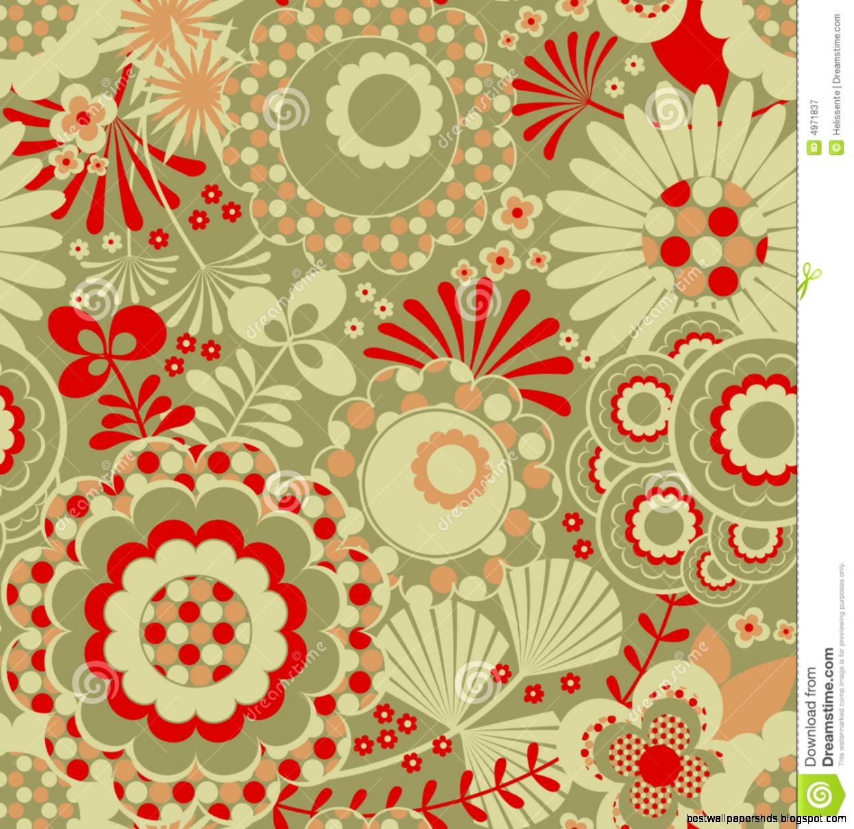 Seamless Retro Wallpaper Pattern Royalty Free Stock Photography Seamless Retro Wallpaper Pattern Royalty Free Stock Photography
