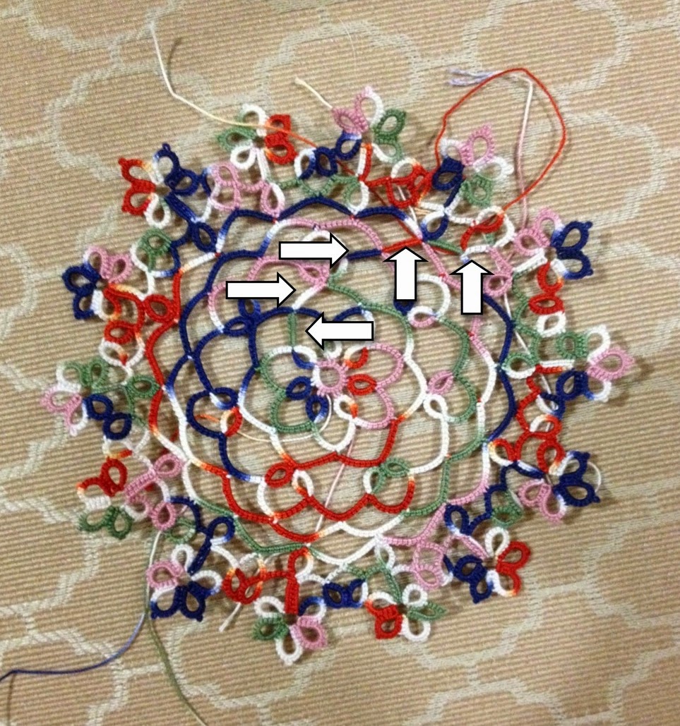 Tatting All Over the Place "Mastering" Split Chains and Single Shuttle Split Rings (SSSRs) and