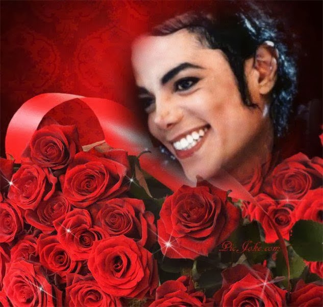 Michael anniversaire de son décès  déjà .........ans  Roses+mj+smile