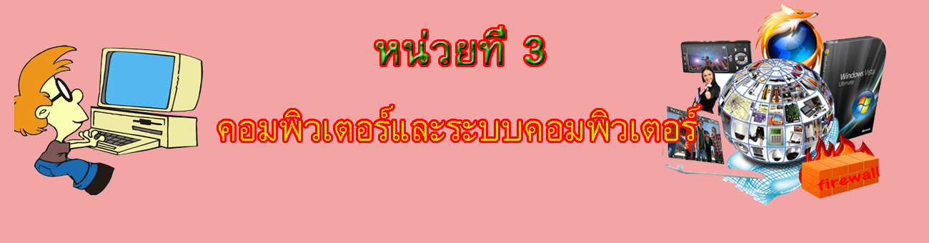 หน่วยที่ 3 คอมพิวเตอร์และระบบคอมพิวเตอร์