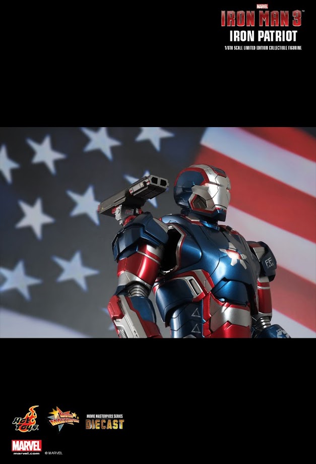 Hot Toys: Iron Man 3 - 1/6th Scale Iron Patriot Movie Masterpiece