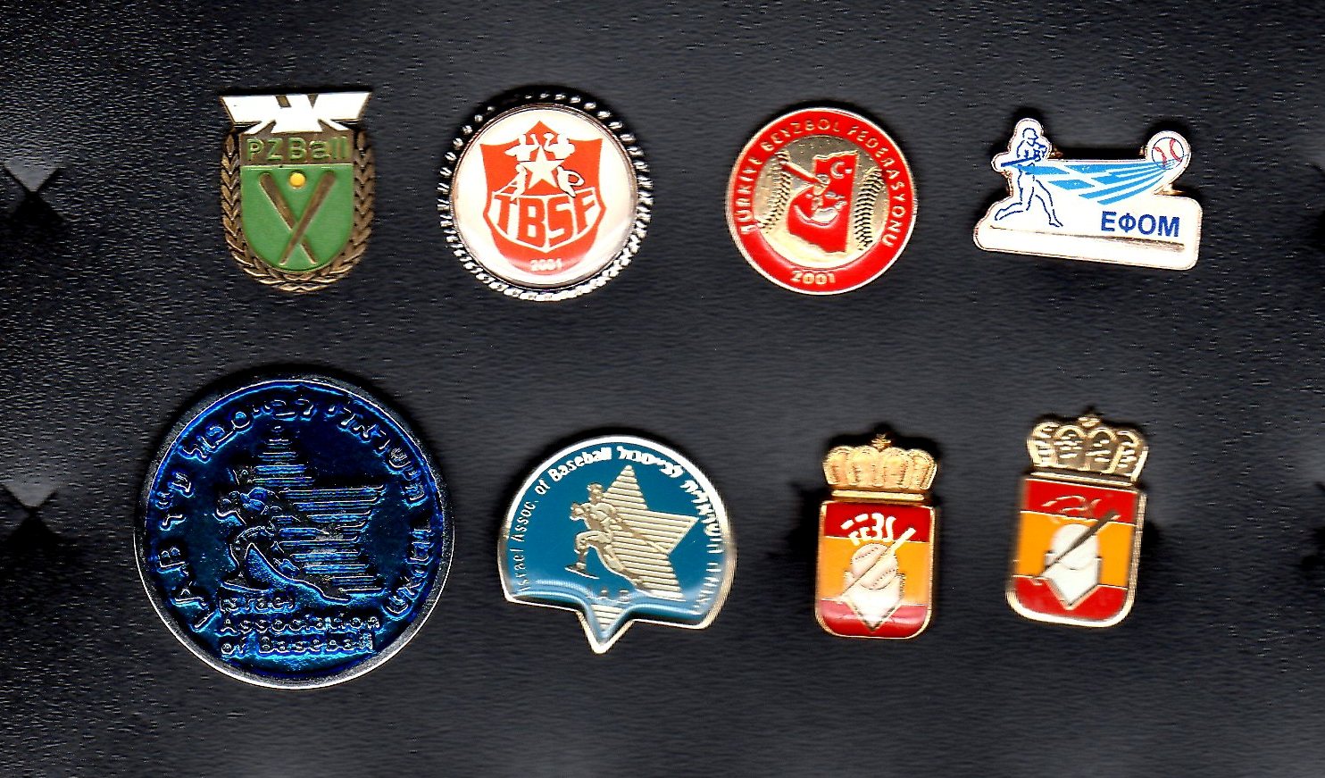baseball pin collection display collecting baseball federation world pins