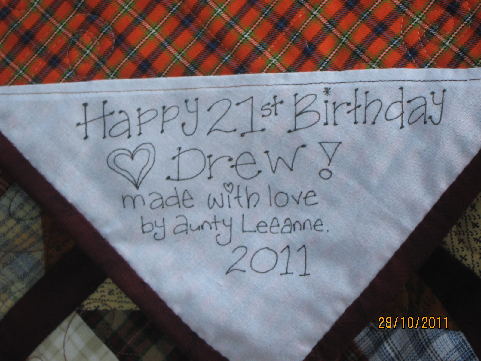 quiltmekiwi Birthday quilt finished