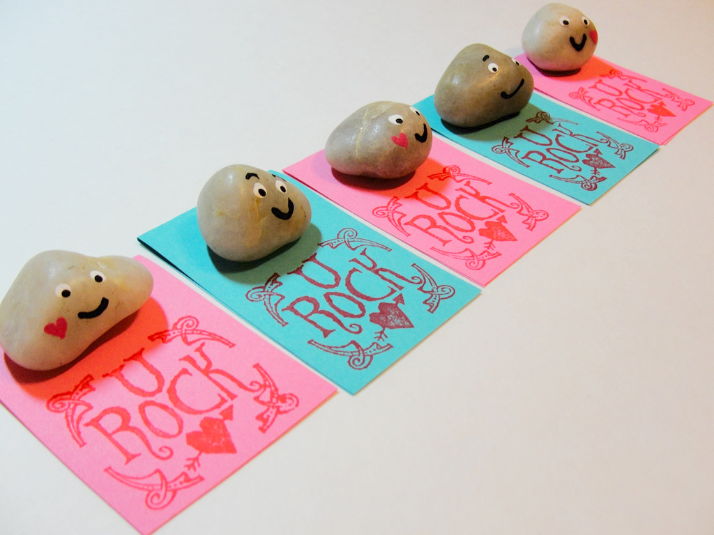 Little Lovables U Rock DIY Pet Rock Valentine Cards