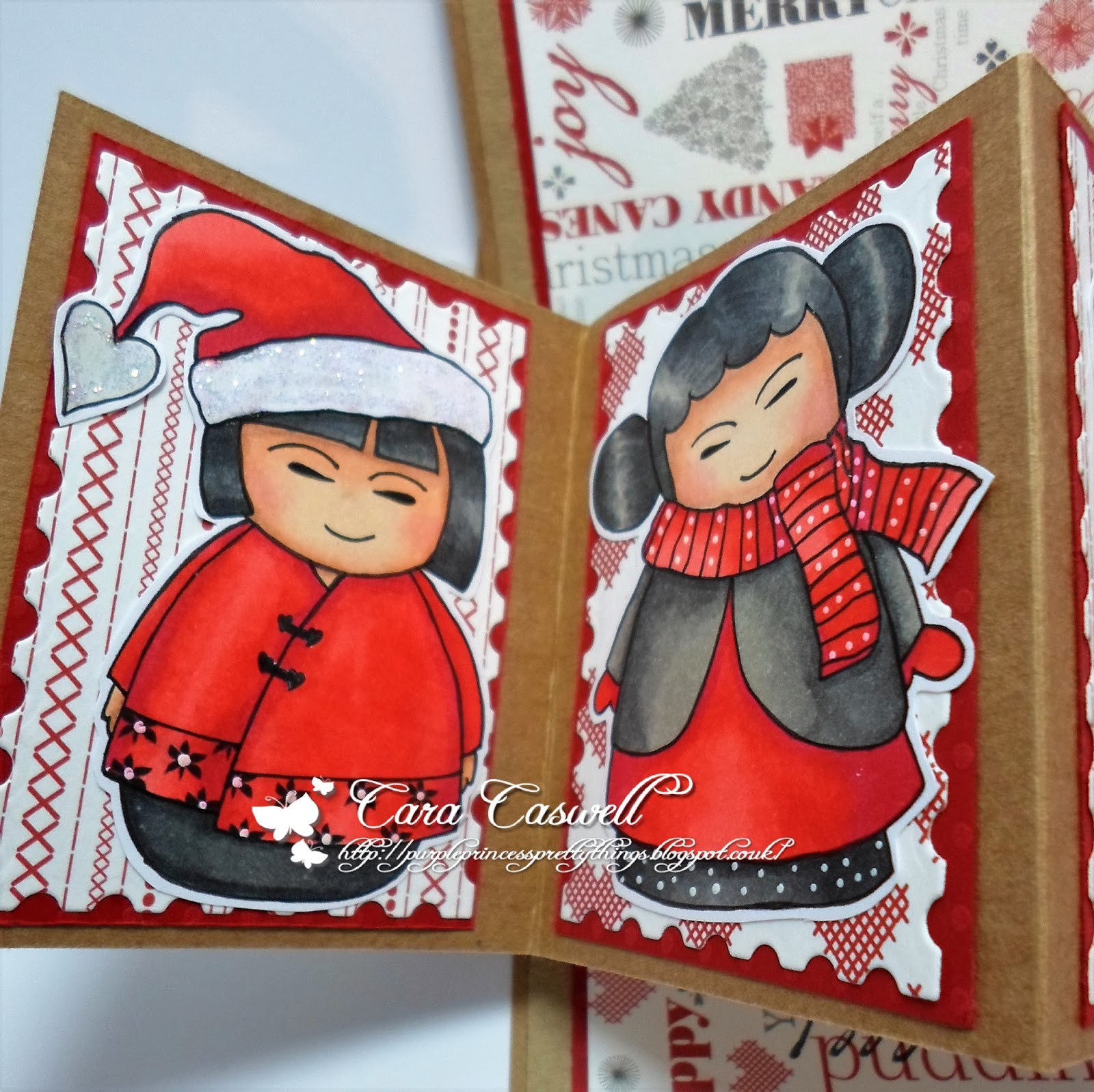 purple princess' pretty things: Home for Christmas pop up card