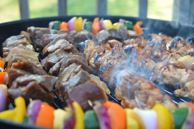 meat on skewers - Impromptu BBQ - The City Dweller