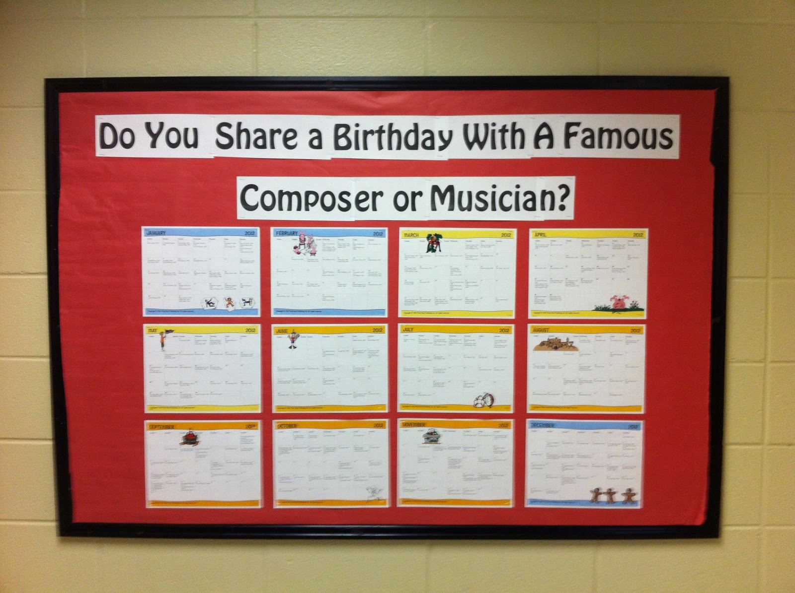 V.A.M. It! February 2015 Music and Movement Music bulletin boards