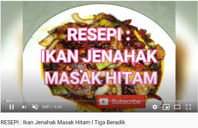 RESEPI : Ikan Jenahak Masak Hitam