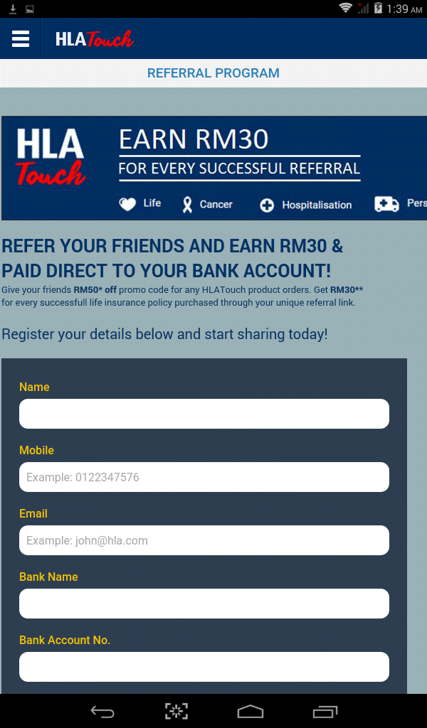 HLAtouch Referral Program - Earn RM 30 For Every Successful Referral,Register Now!!