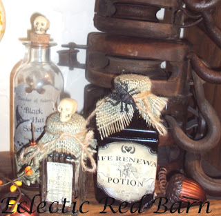 Halloween potion bottles