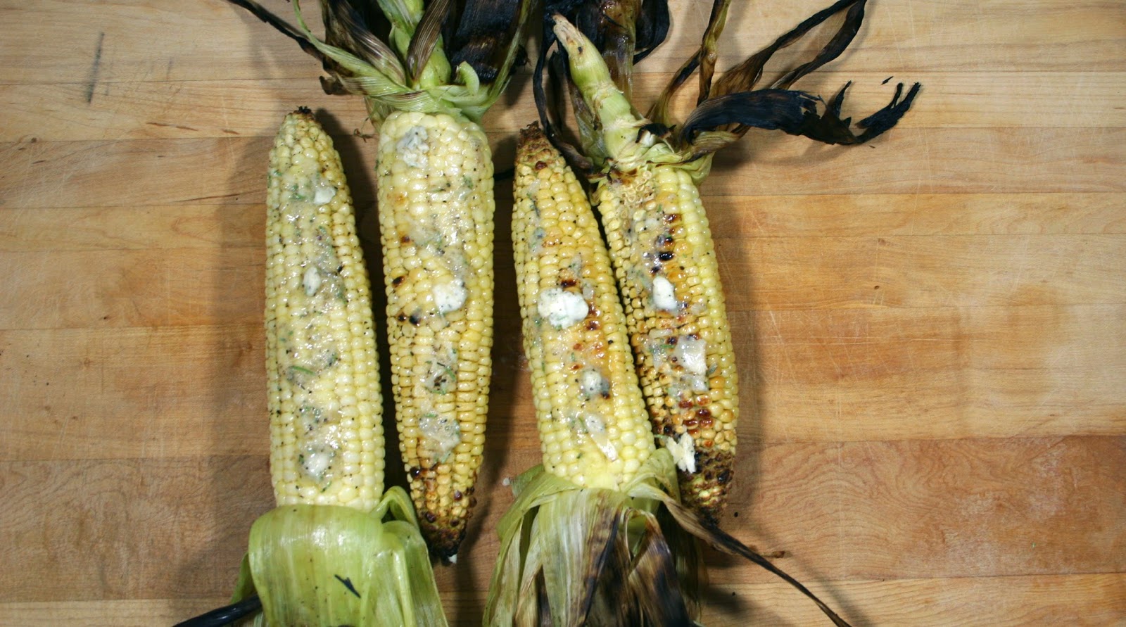 Just A Darling Life Grilled Corn on the Cob with Roasted Garlic and Rosemary Butter