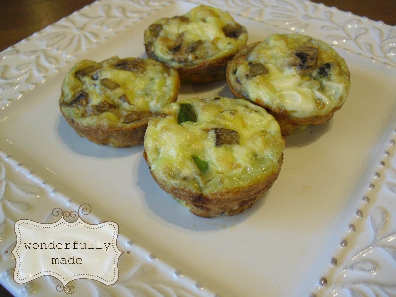 Wonderfully Made Asparagus and Mushroom Baby Quiches