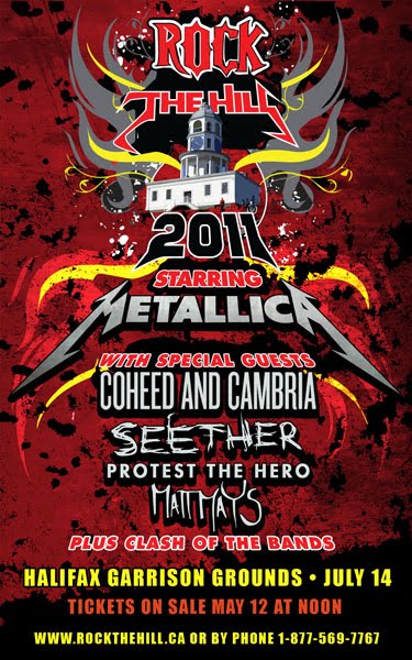 rock the hill 2011 canada poster halifax metallica