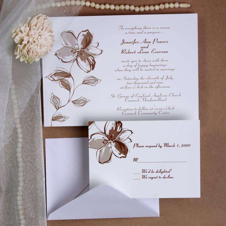 Floral Wedding Invitations Floral Theme Wedding Invitation