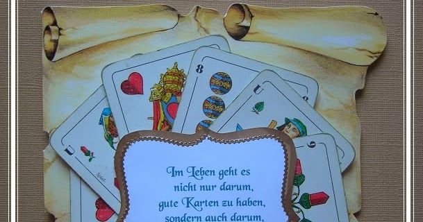 handgemachtvonrenate Eine Geburtstagskarte für einen Skatspieler