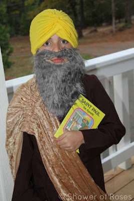 saints costume parish costumes contest youth paul st apostle saint showerofroses biblical