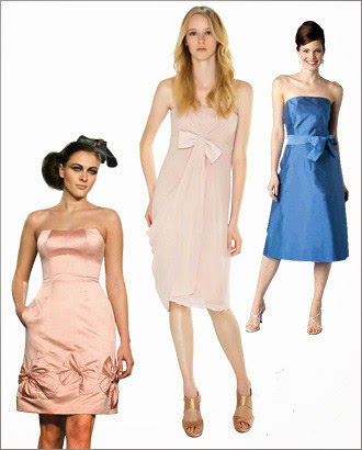 short bridesmaid dresses with bow