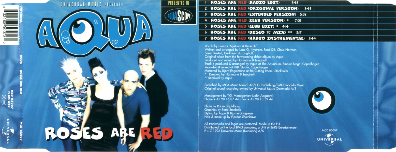 NiGHtCrAwLEr filE Aqua Roses Are Red (Maxi CD) (1996)