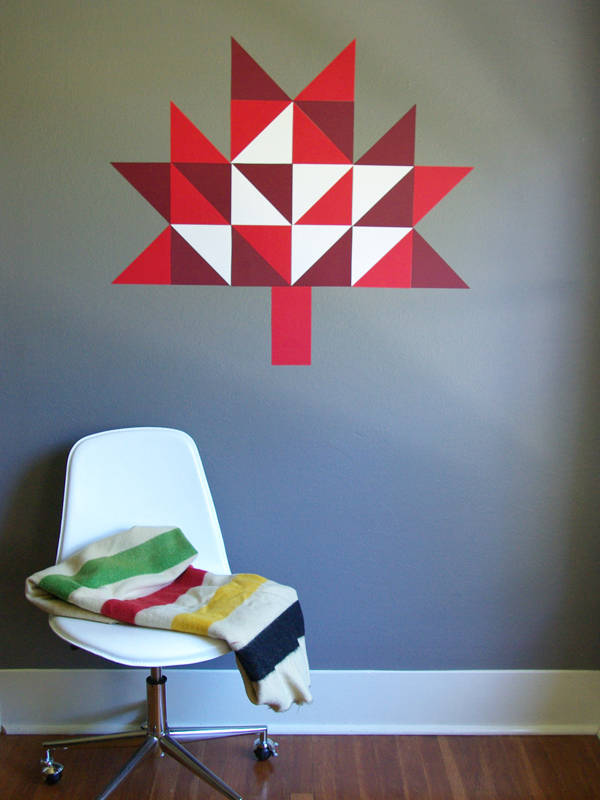 Giant Geometric Maple Leaf Oleander + Palm