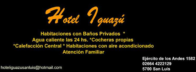 "Hotel Iguazú San Luis"...