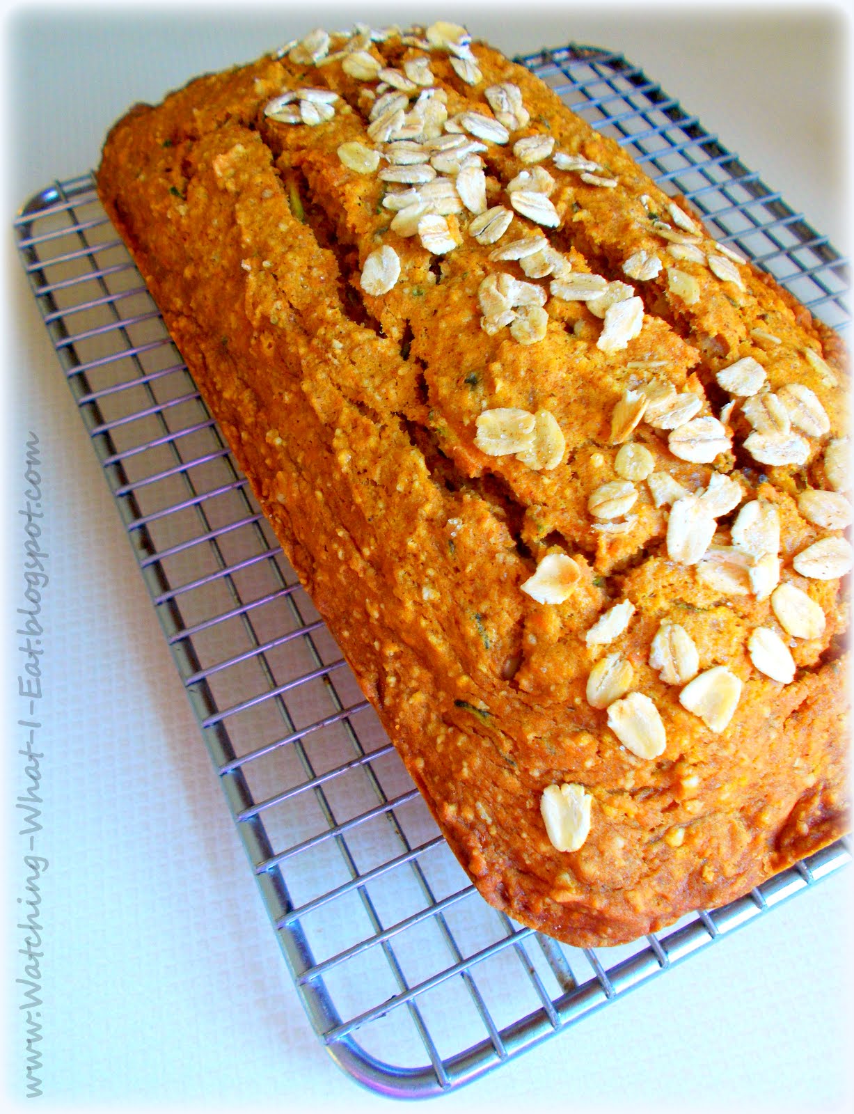 Watching What I Eat Zucchini Spiced Pumpkin Oat Bread