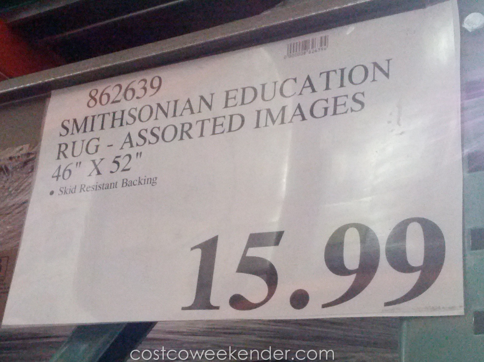 Smithsonian Education Rug (Assorted Images) Costco Weekender