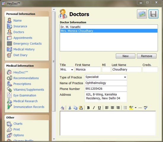 Free Medical Charting Software