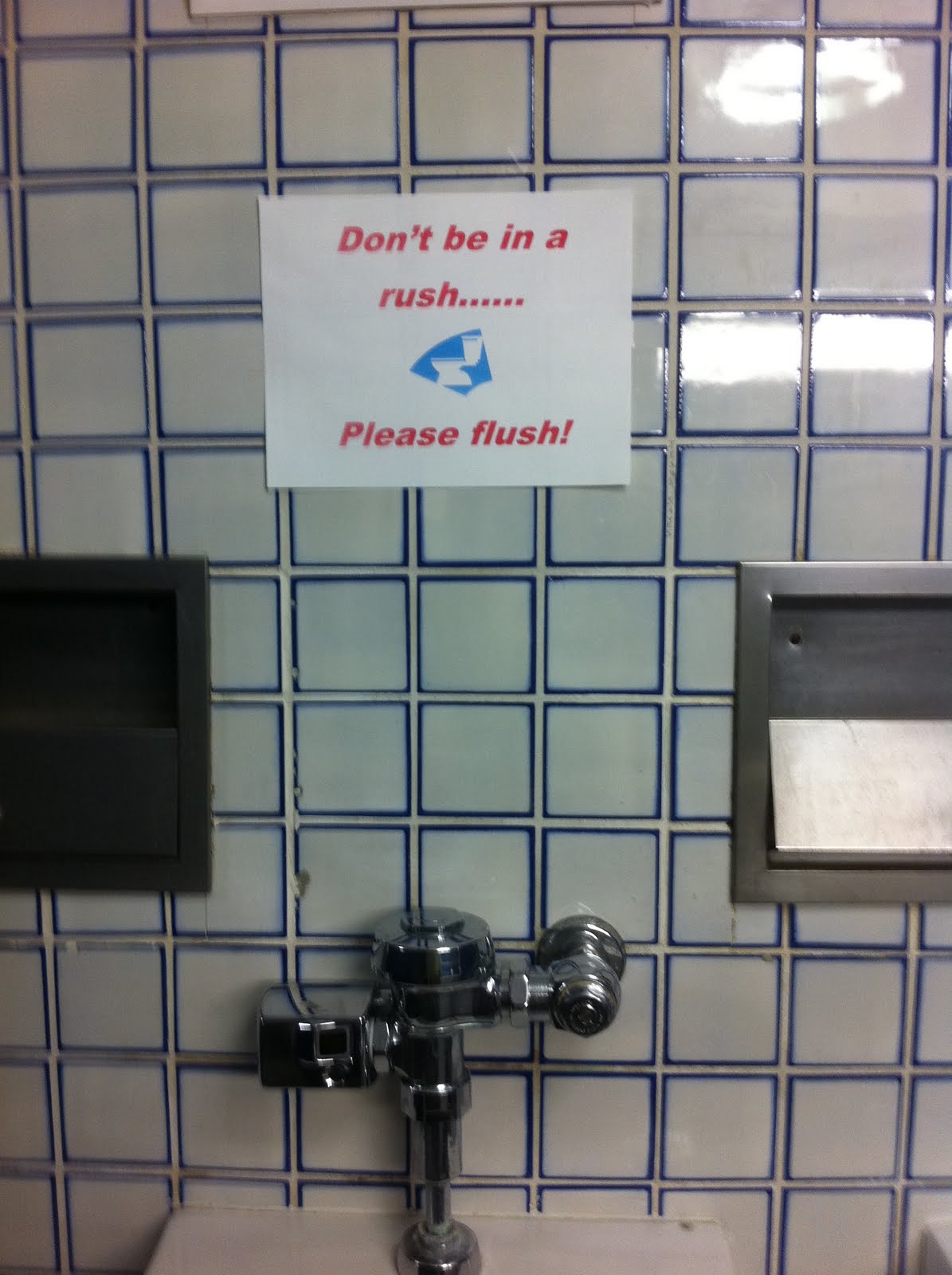 Life in the Shadows Proper Urinal Etiquette