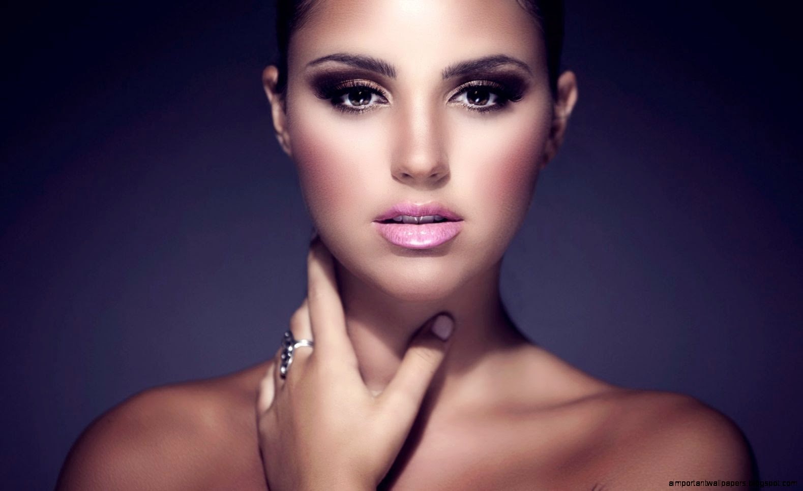 beautiful girl portrait makeup ring pink lips hd wallpaper zoomwalls
