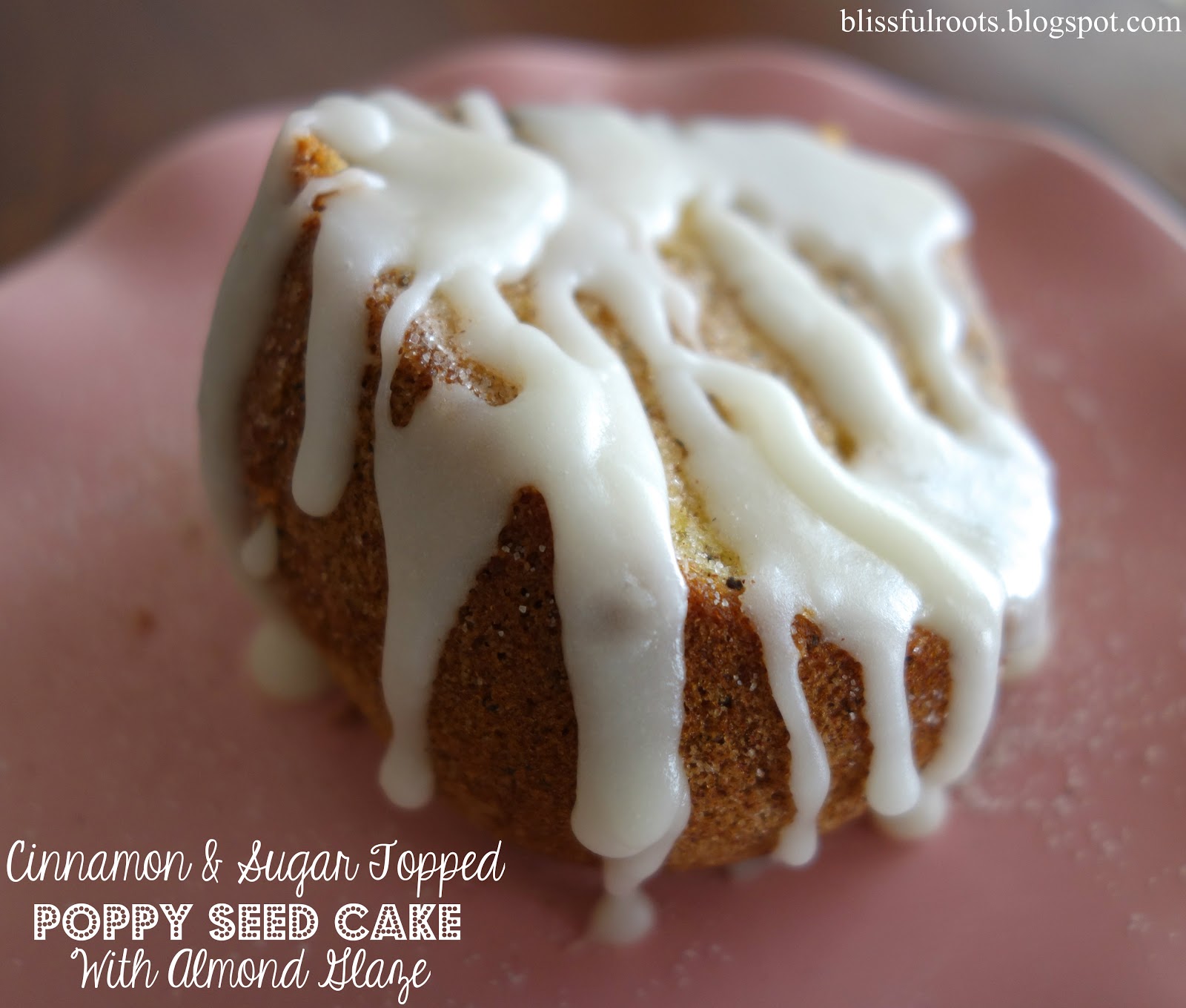 BLISSFUL ROOTS CinnamonSugar Topped Poppy Seed Cake With Almond Glaze