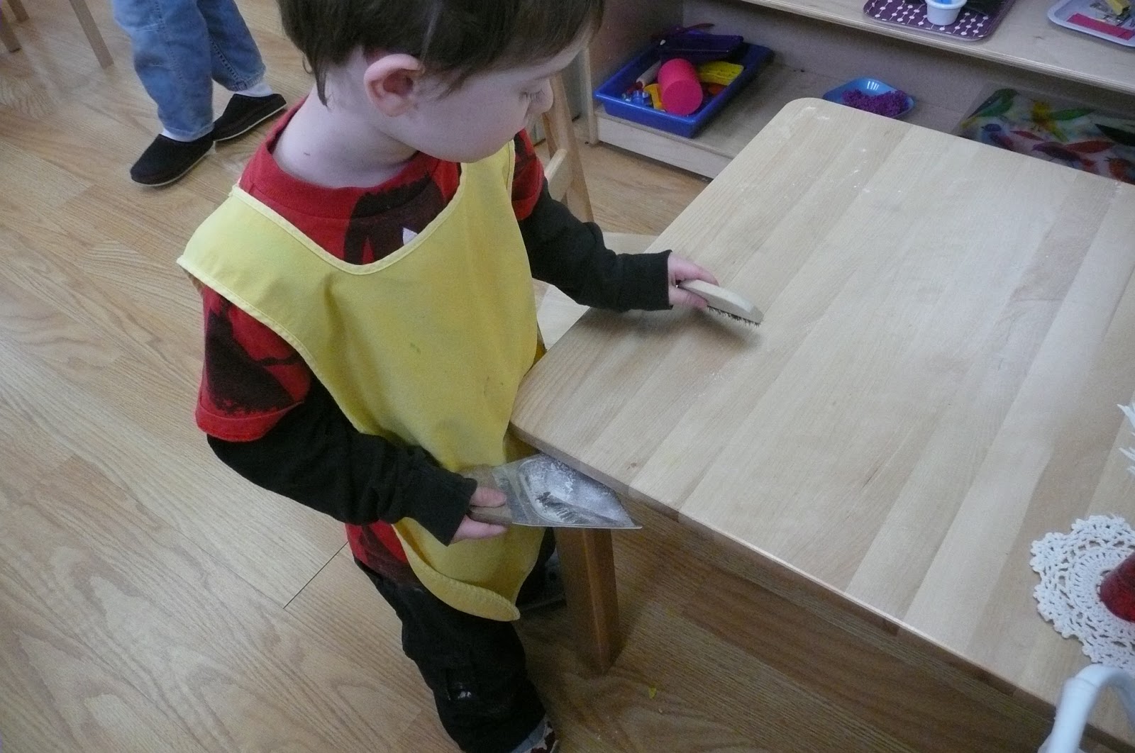 Montessori Teachings Sifting Flour