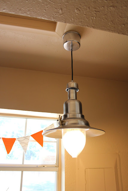Kitchen/Laundry Room - New Light Fixtures | The Cream to My Coffee
