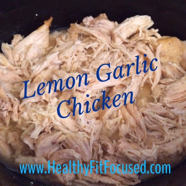 Slow Cooker Lemon Garlic Chicken, www.HealthyFitFocused.com