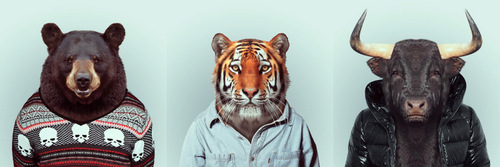 01-Artist-YAGO-PARTAL-Clothed-Animals-Bear-Tiger-Bull