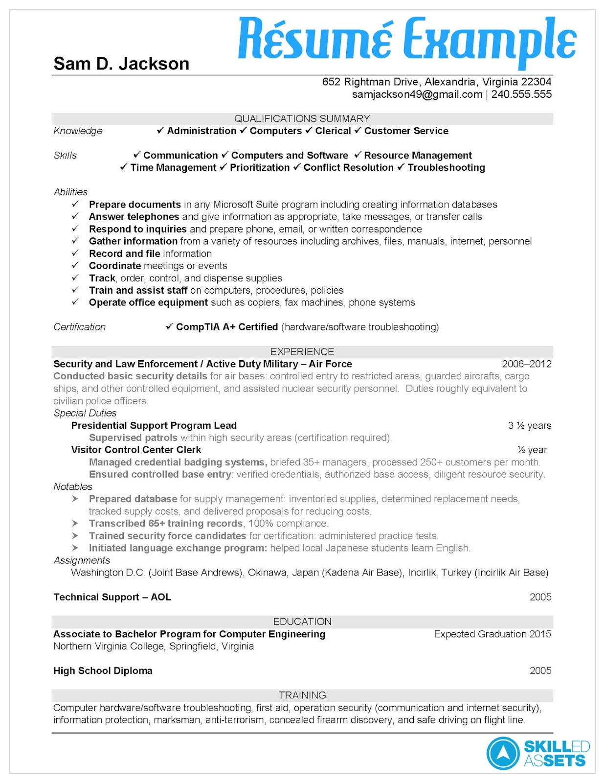 Resume Cover Letter US Free Sample Resumes Download