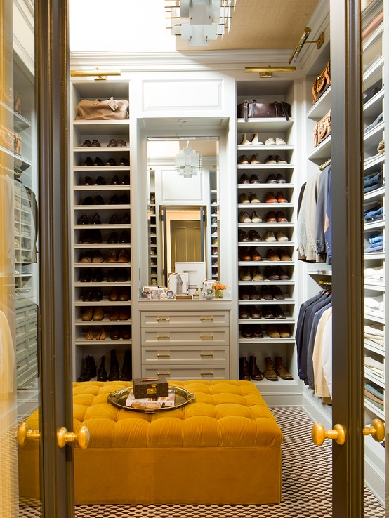 Walk Closet with Louis Vuitton Art - Transitional - Closet