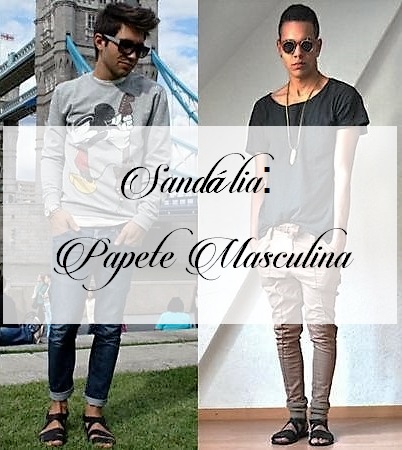 sandália moda masculina