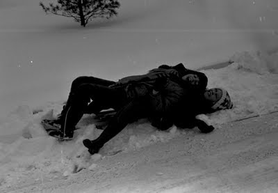 After the snow in Bowie, January or February, 1974 Snow,Snowstorm,Bowie,Maryland,1974,Sleds,Sledding