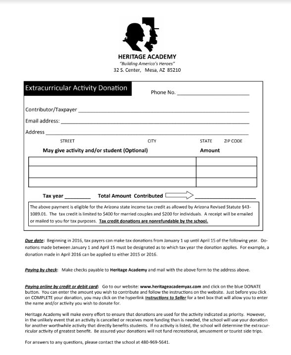 Printable Tax Credit Form