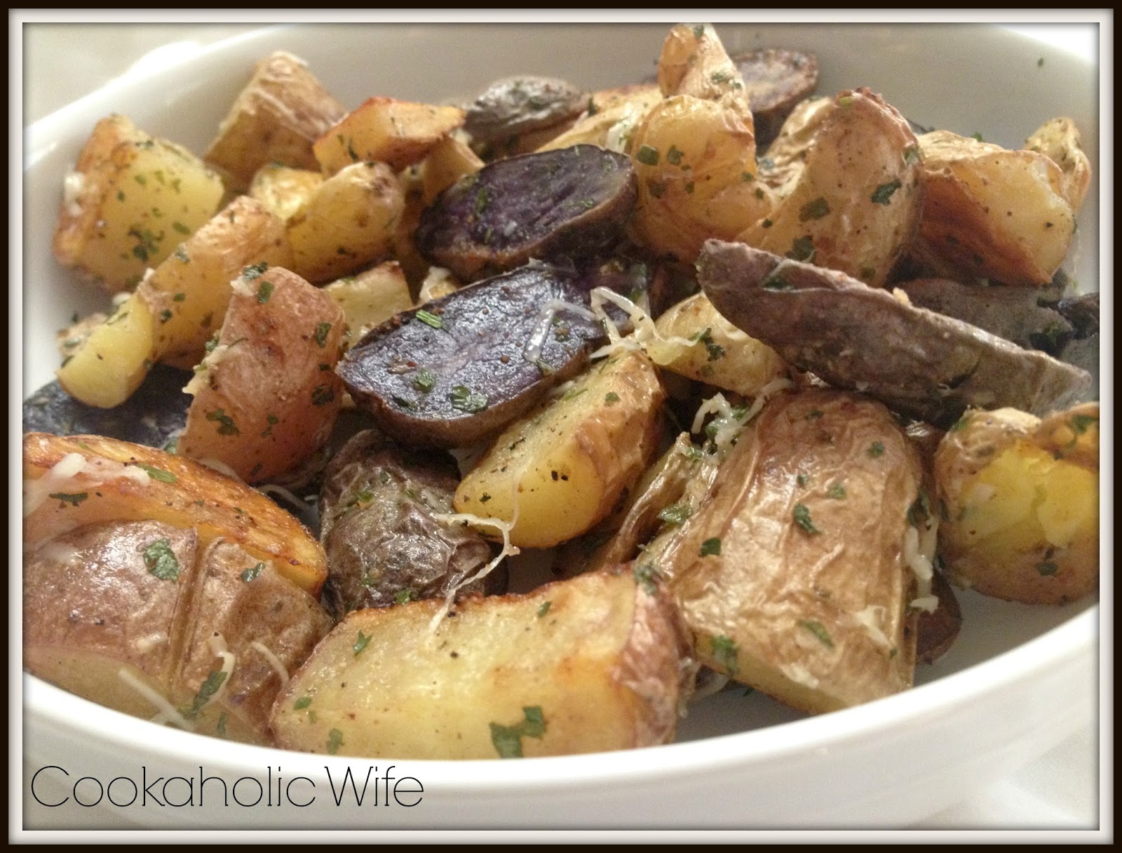 Parmesan Roasted Fingerling Potatoes Cookaholic Wife