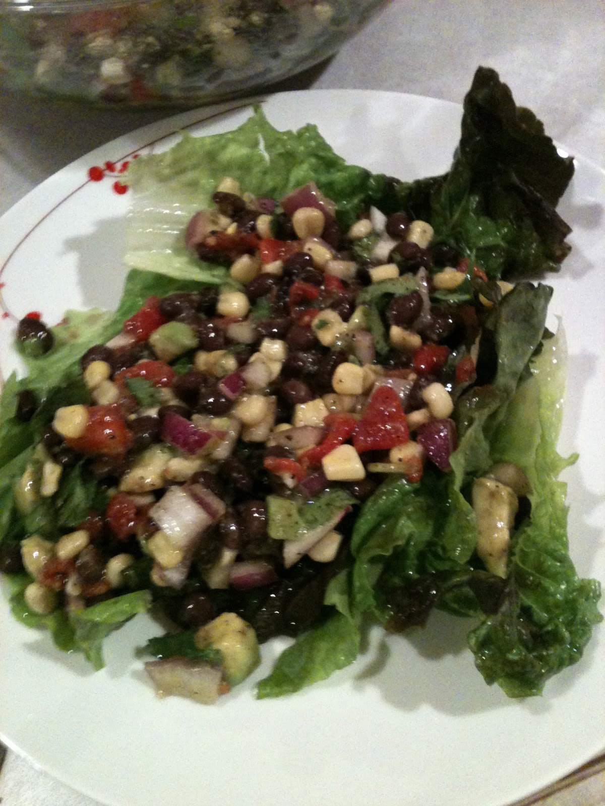 The VegTable Black Bean Avocado Salad with Cilantro Lime Dressing