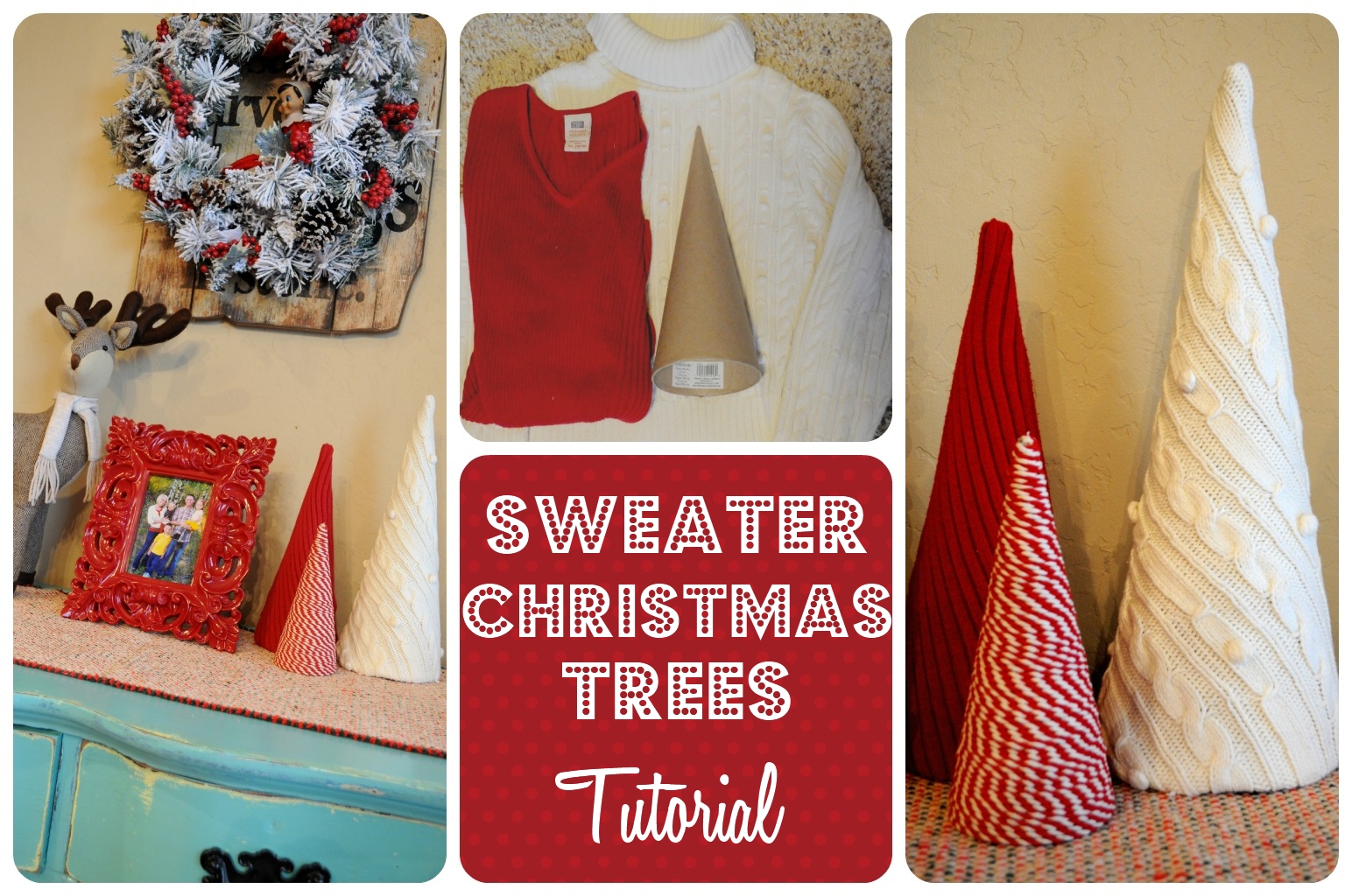 The Little Fabric Blog: Sweater Christmas Trees Tutorial