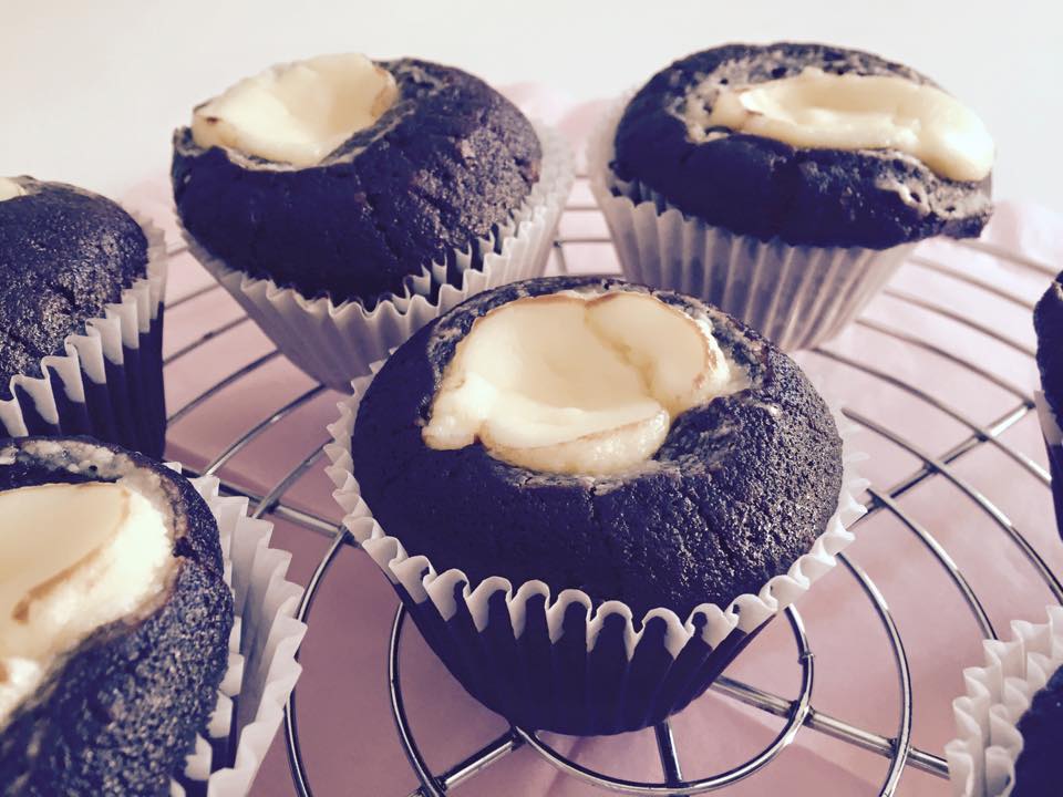 Rezepte mit Herz Double Chocolate Cheesecake Muffins a la Starbucks
