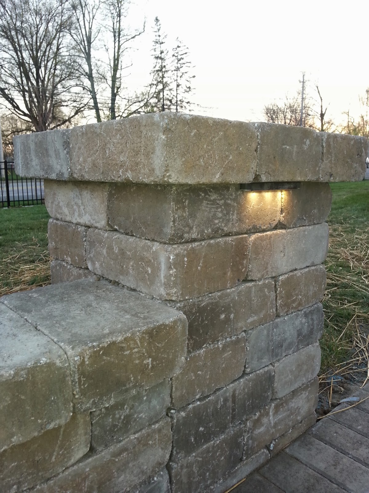 Custom Stoneworks & Design Inc.: Lit up patio in Owings Mills MD