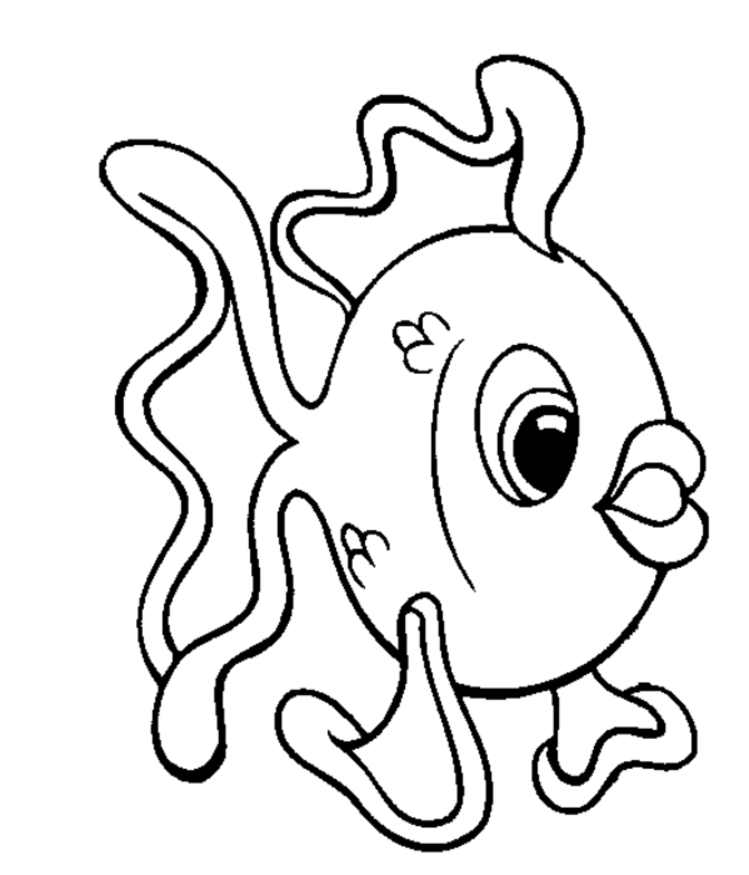 Coloring Pages For Animals: Fish Water Animals Coloring Pages